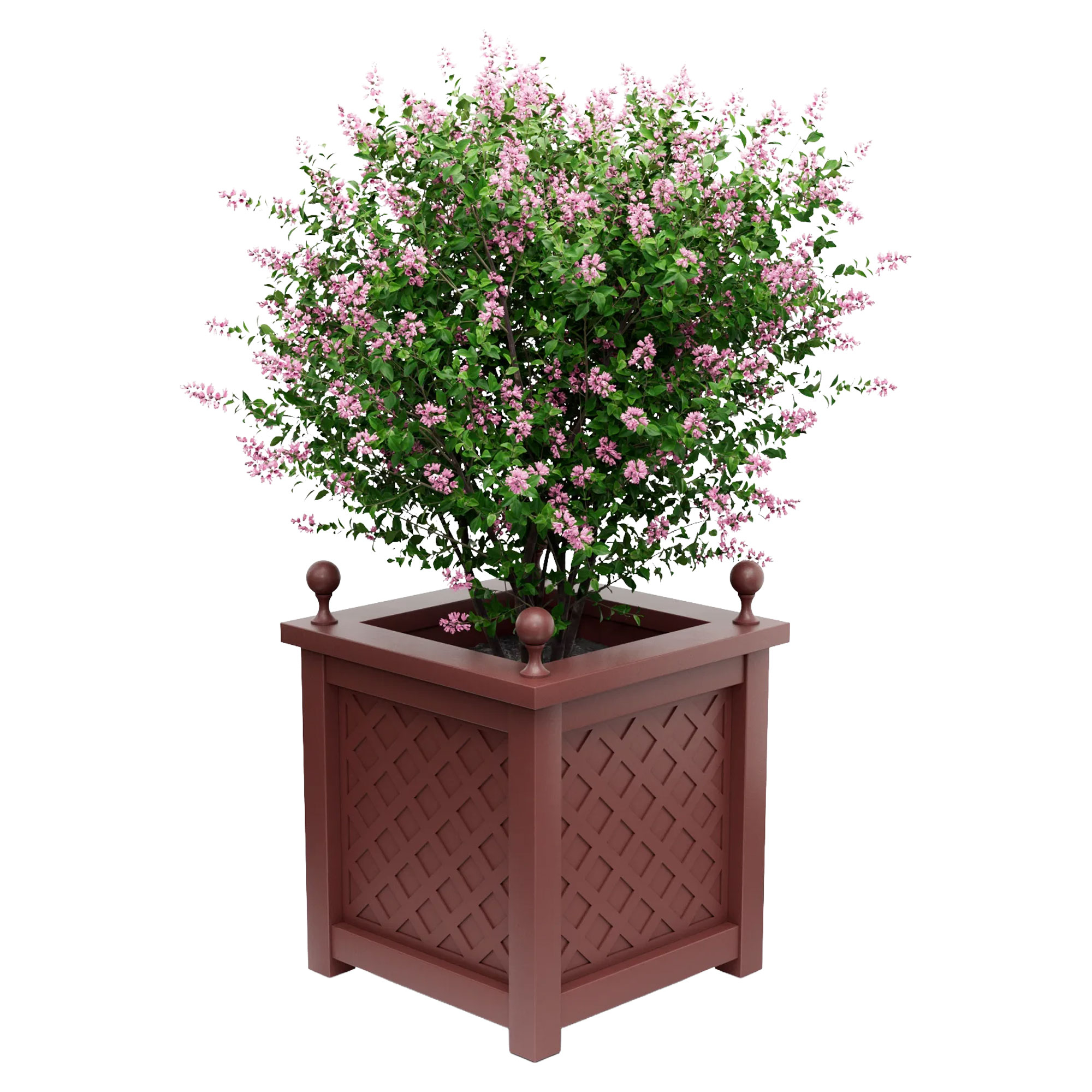 Utekrukke Metall Bloomsbury Rubinrød 60 cm med Dekorative Kuler & Overkant