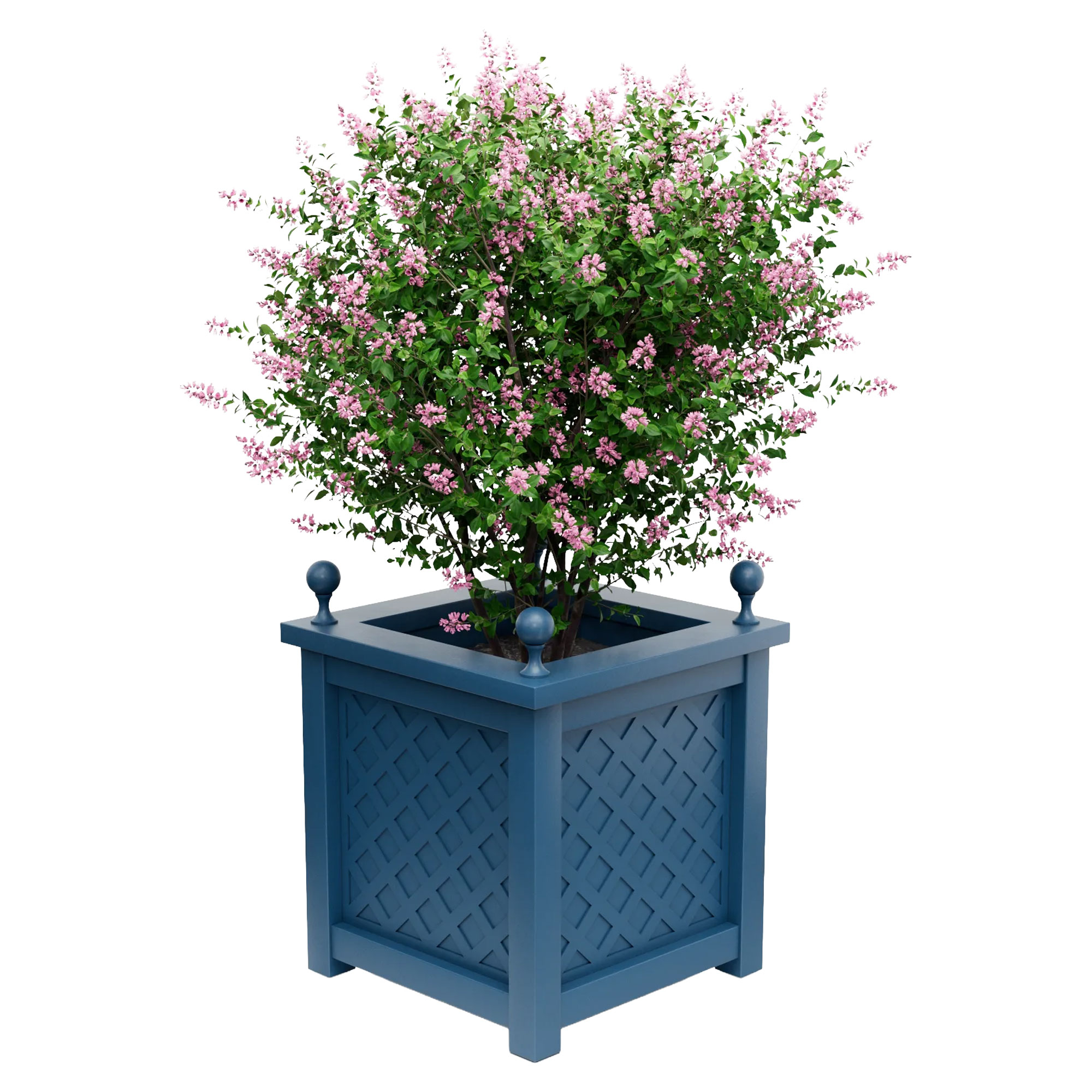 Utekrukke Metall Bloomsbury Azurblå 75 cm med Dekorative Kuler & Overkant