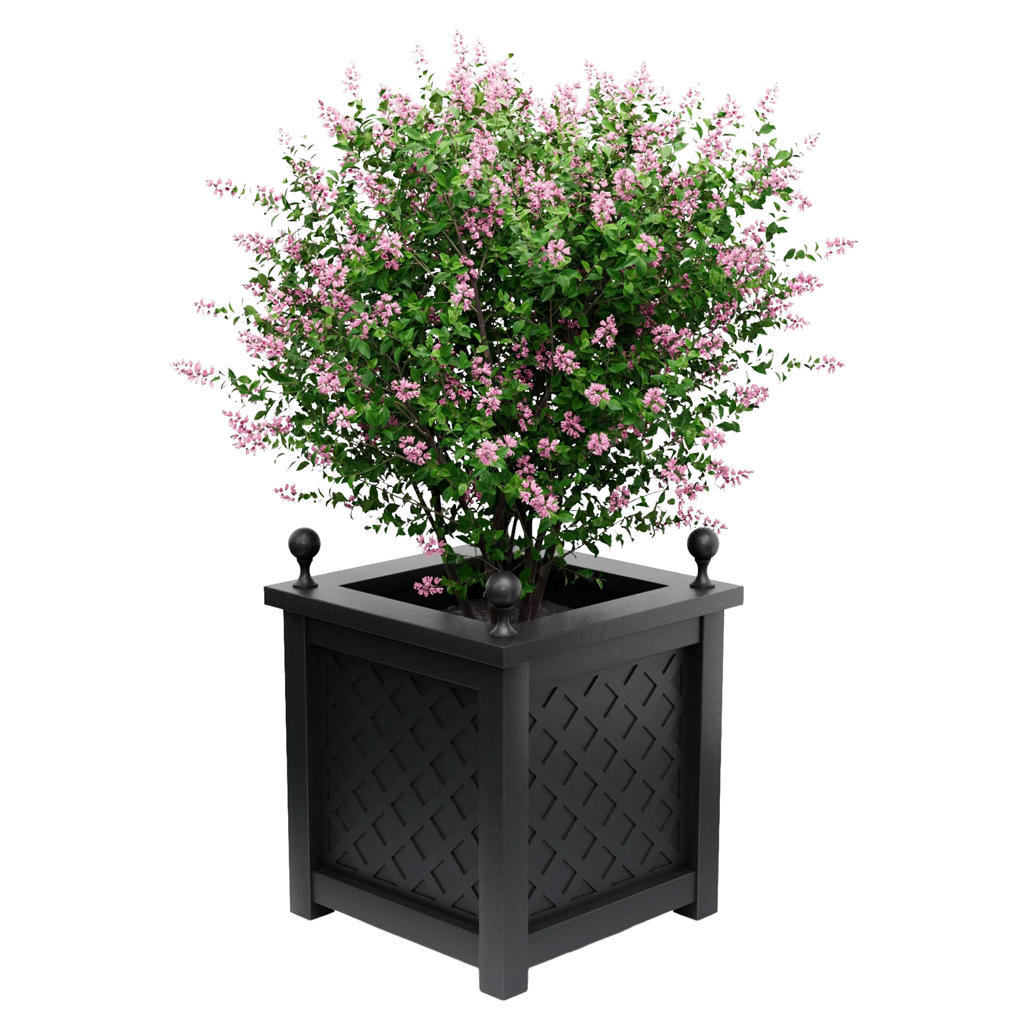 Utekrukke Metall Bloomsbury Sort 75 cm med Dekorative Kuler & Overkant