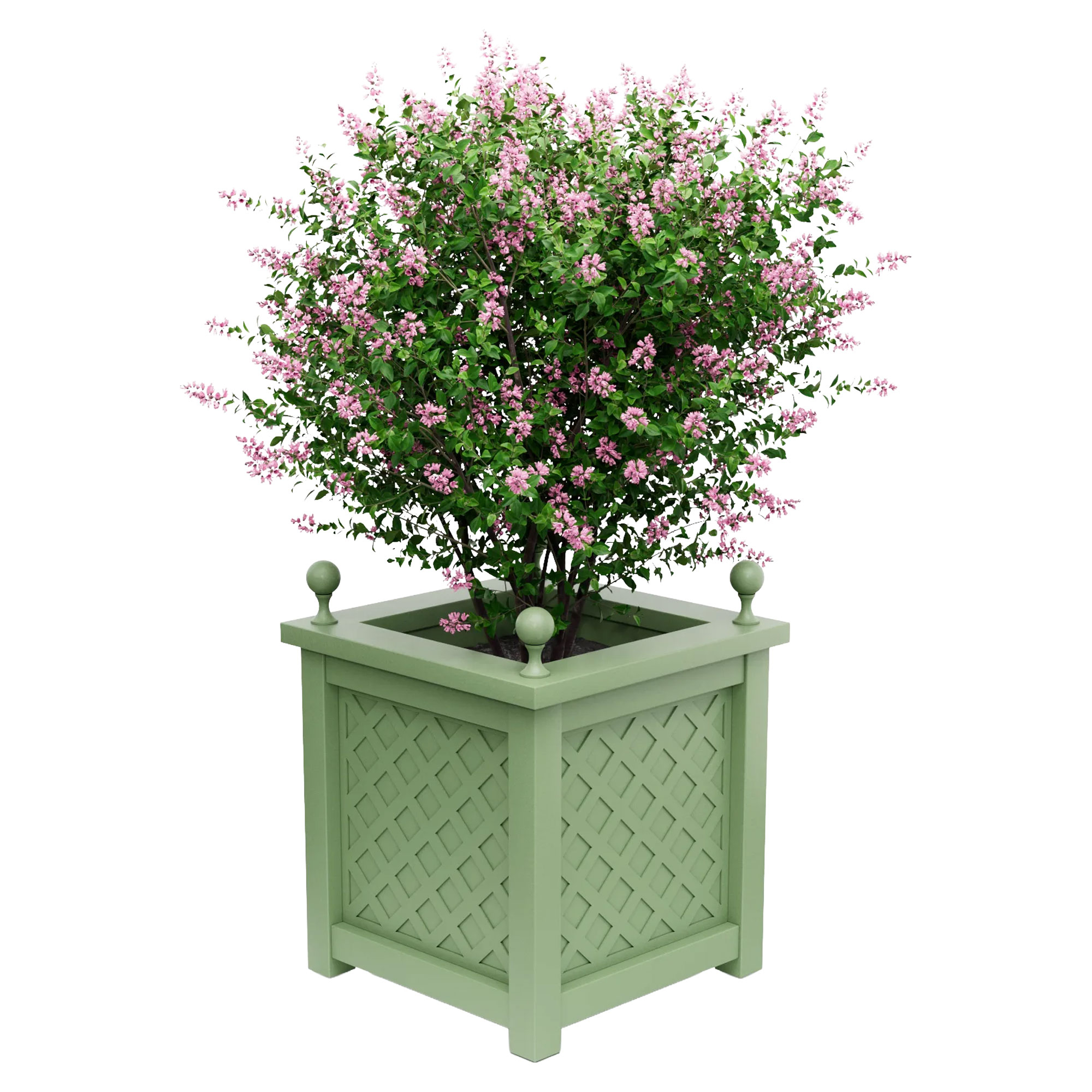 Utekrukke Metall Bloomsbury Lysegrønn 75 cm med Dekorative Kuler & Overkant