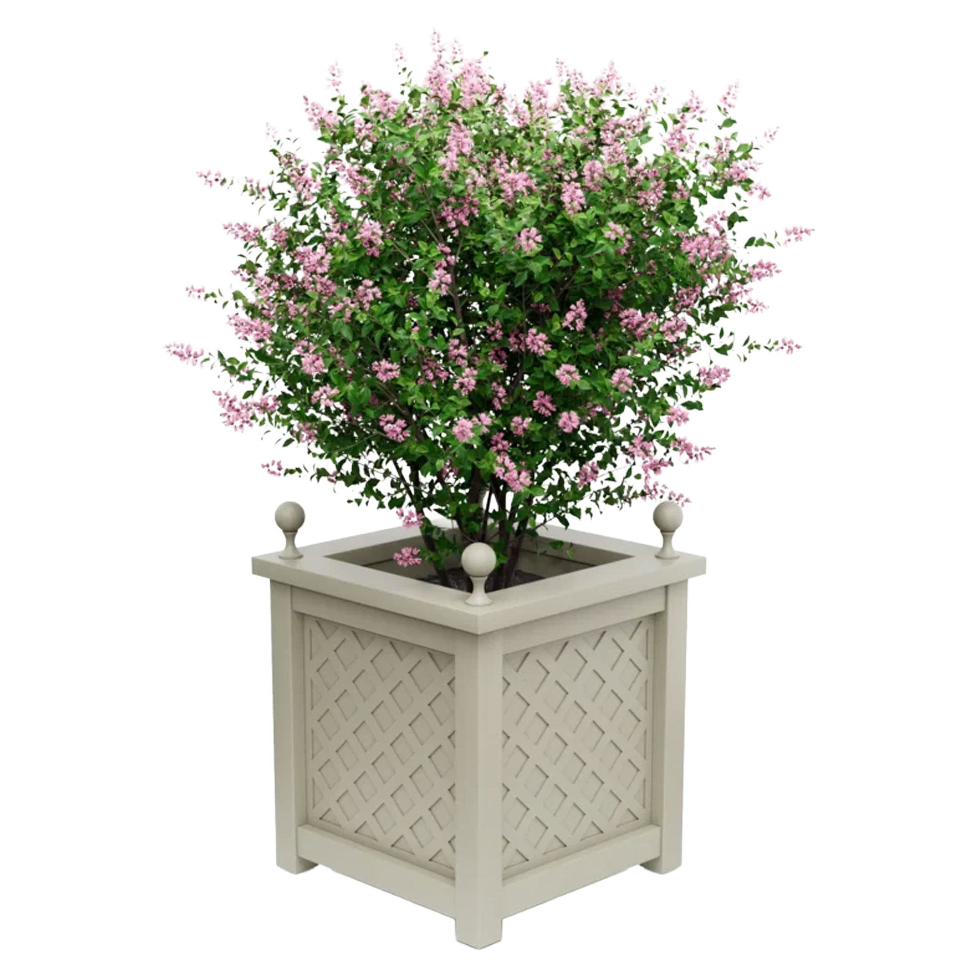Utekrukke Metall Bloomsbury Småsteinsgrå 75 cm med Dekorative Kuler & Overkant