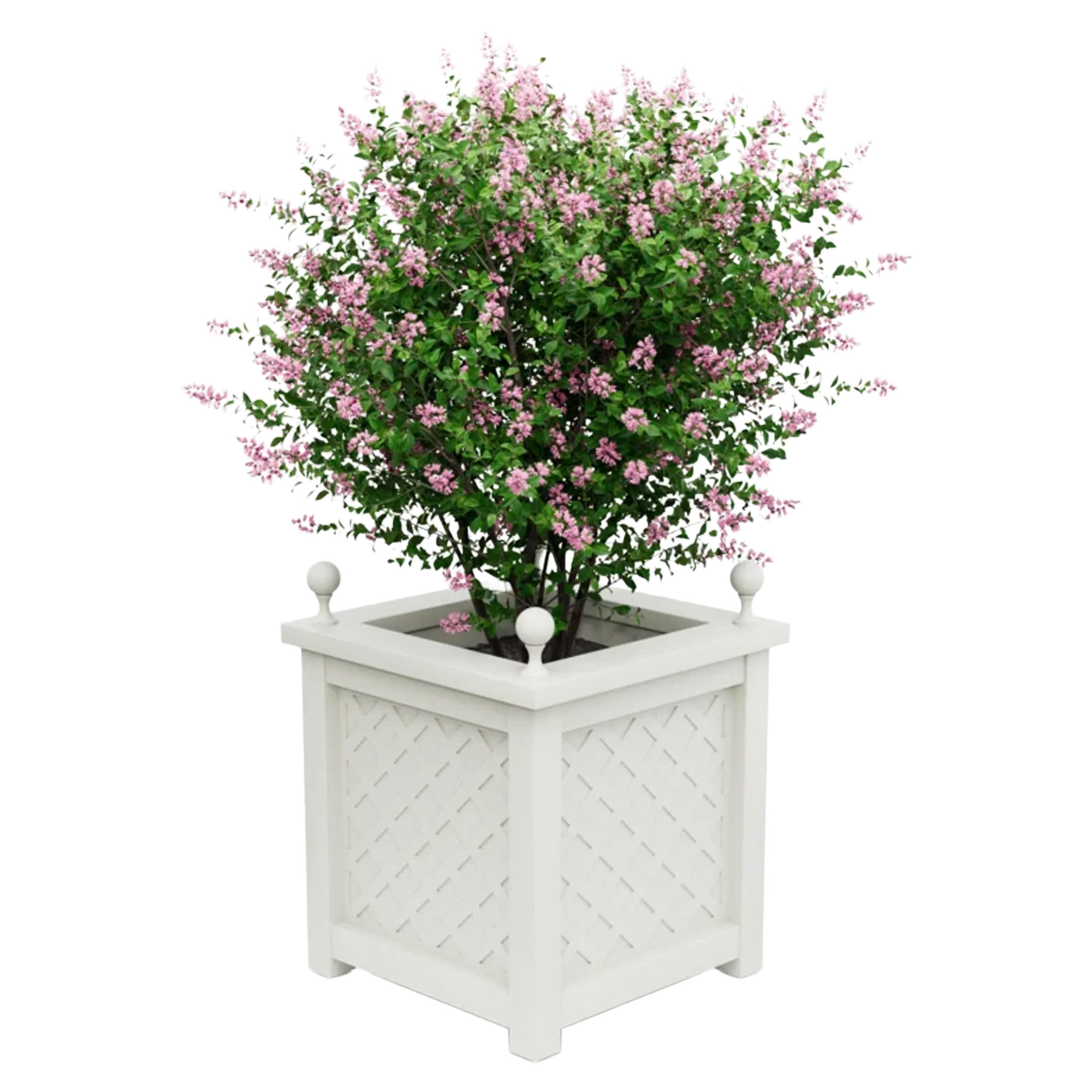 Utekrukke Metall Bloomsbury Hvit 75 cm med Dekorative Kuler & Overkant