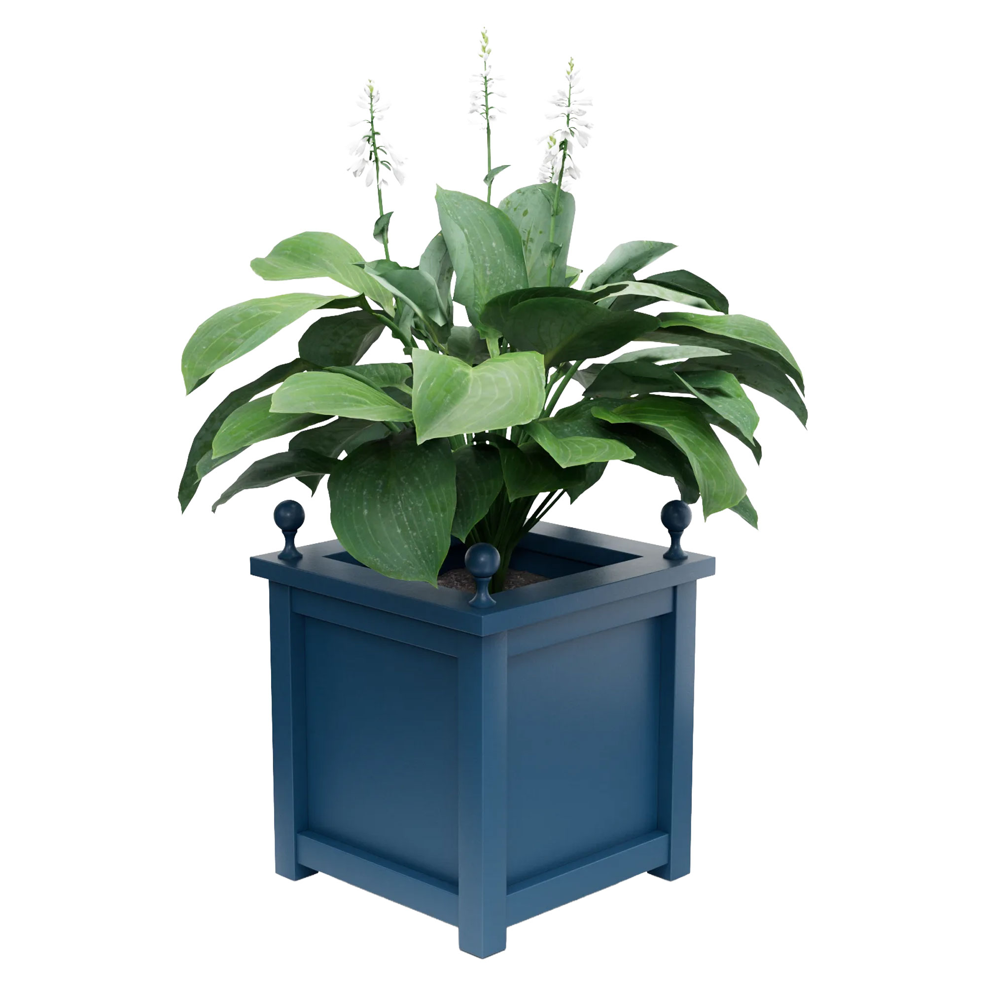 Utekrukke Metall Elmsford Azurblå 60 cm med Dekorative Kuler & Overkant