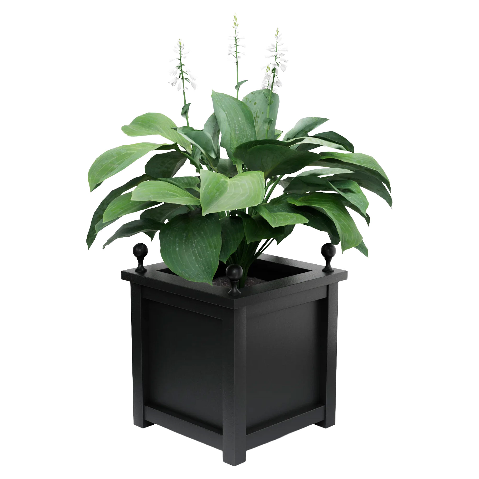 Utekrukke Metall Elmsford Sort 60 cm med Dekorative Kuler & Overkant