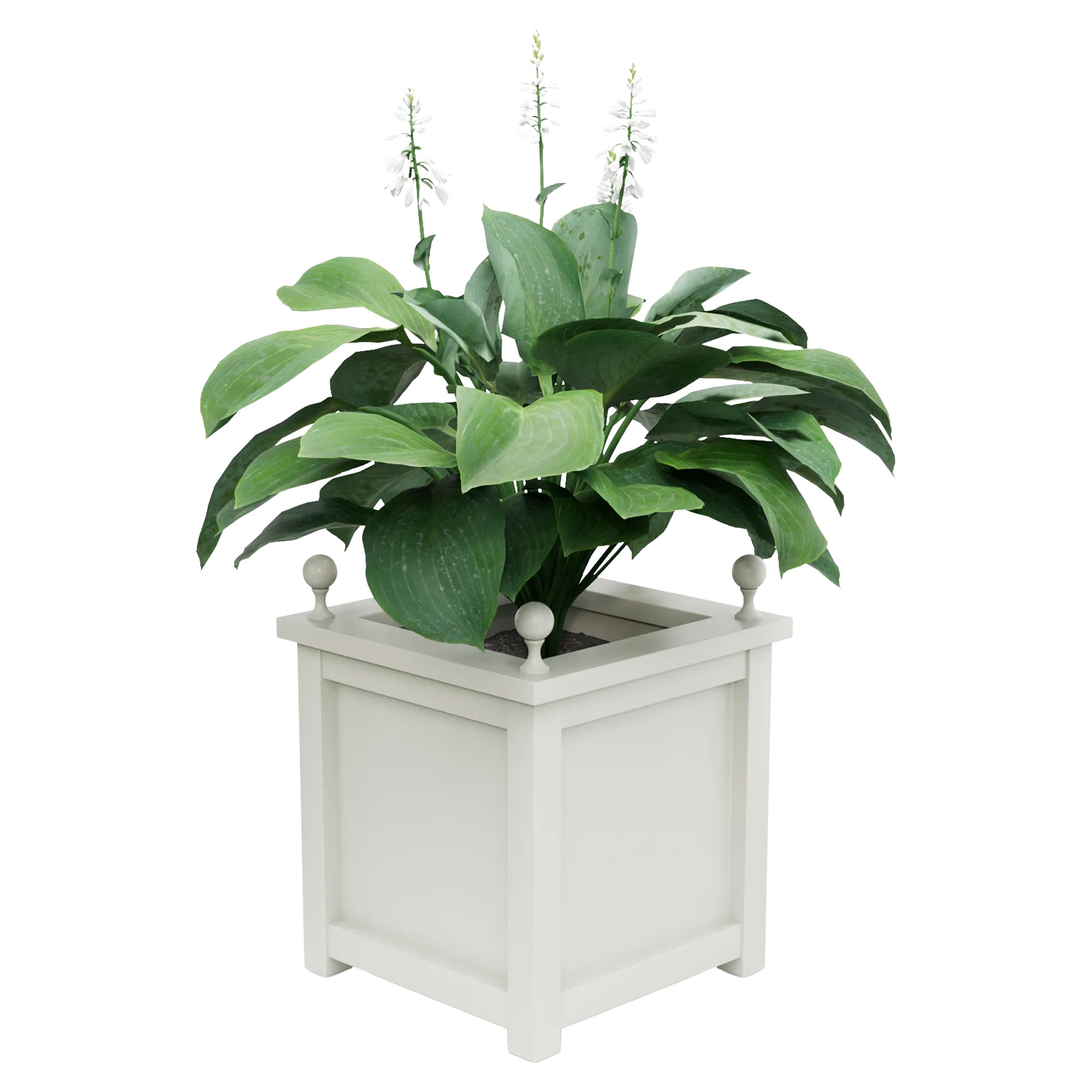 Utekrukke Metall Elmsford Hvit 60 cm med Dekorative Kuler & Overkant