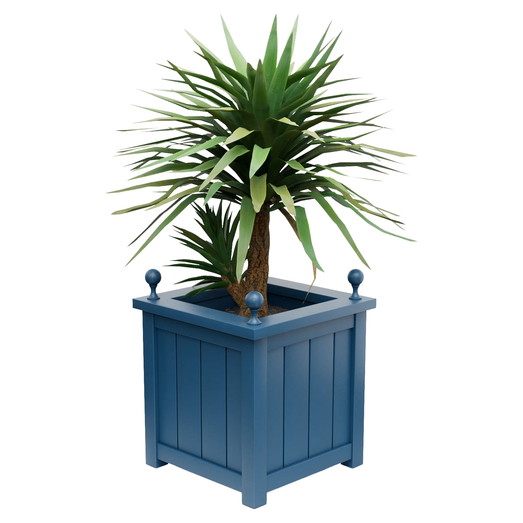 Utekrukke Metall Edenbridge Azurblå 60 cm med Dekorative Kuler & Overkant