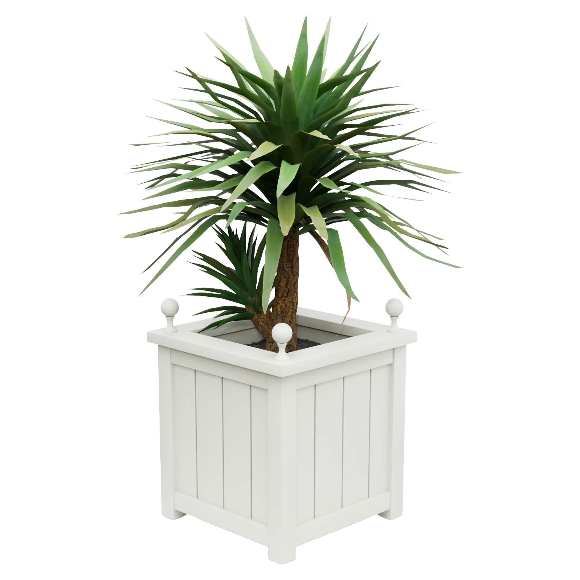 Utekrukke Metall Edenbridge Hvit 60 cm med Dekorative Kuler & Overkant