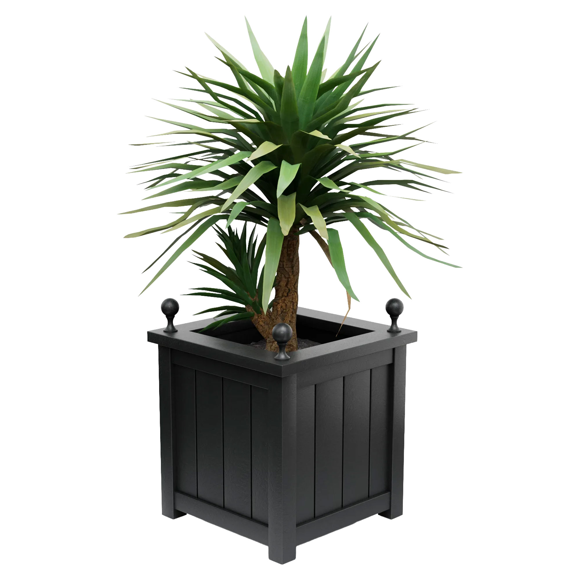 Utekrukke Metall Edenbridge Sort 75 cm med Dekorative Kuler & Overkant