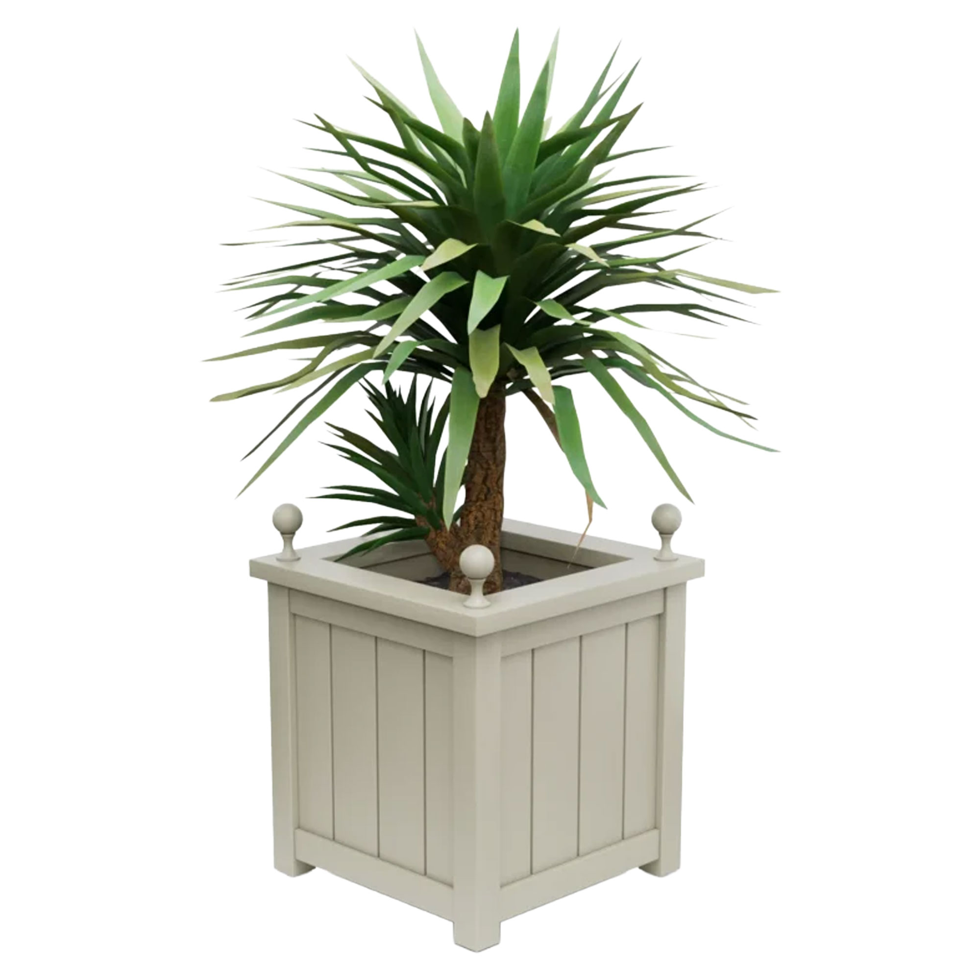 Utekrukke Metall Edenbridge Småsteinsgrå 75 cm med Dekorative Kuler & Overkant