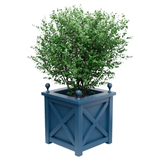 Utekrukke Metall <strong>Berkley</strong>  Azurblå 75 cm med Dekorative Kuler & Overkant