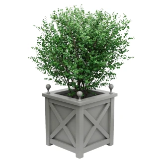 Utekrukke Metall <strong>Berkley</strong>  Støvgrå 75 cm med Dekorative Kuler & Overkant