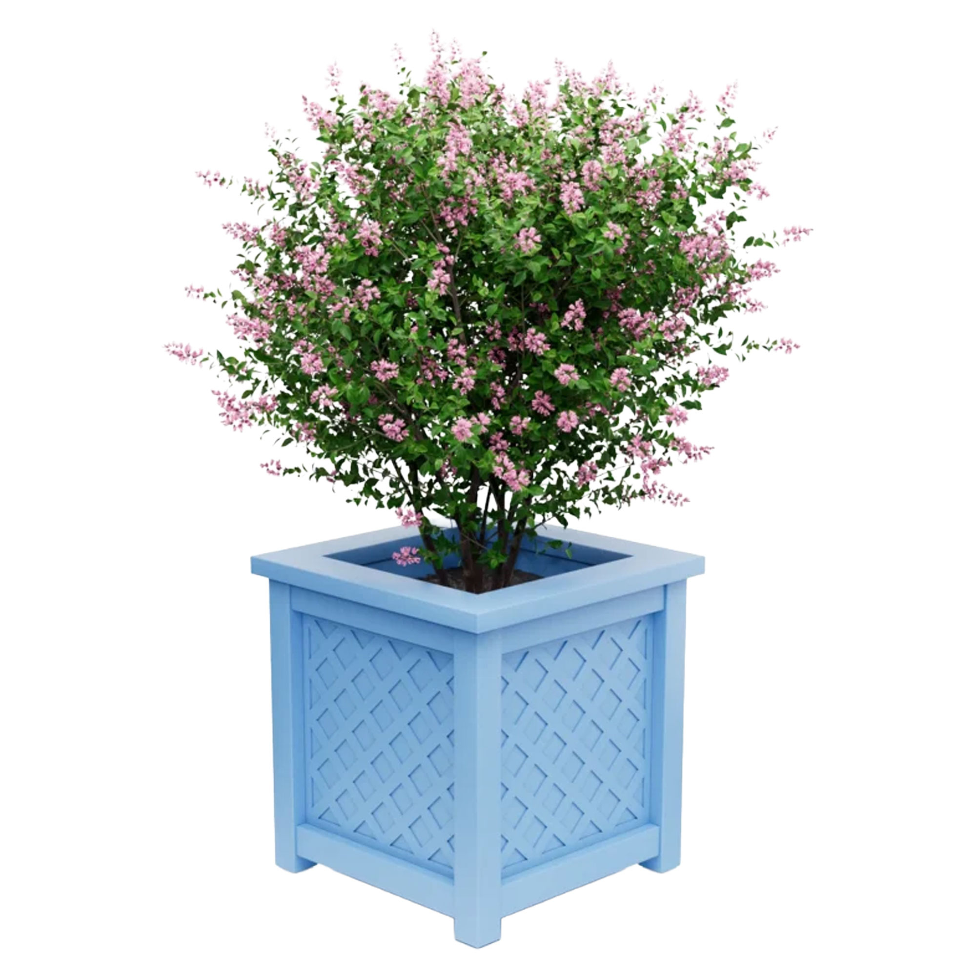 Utekrukke Metall Bloomsbury Pastellblå 75 cm med Dekorativ Overkant