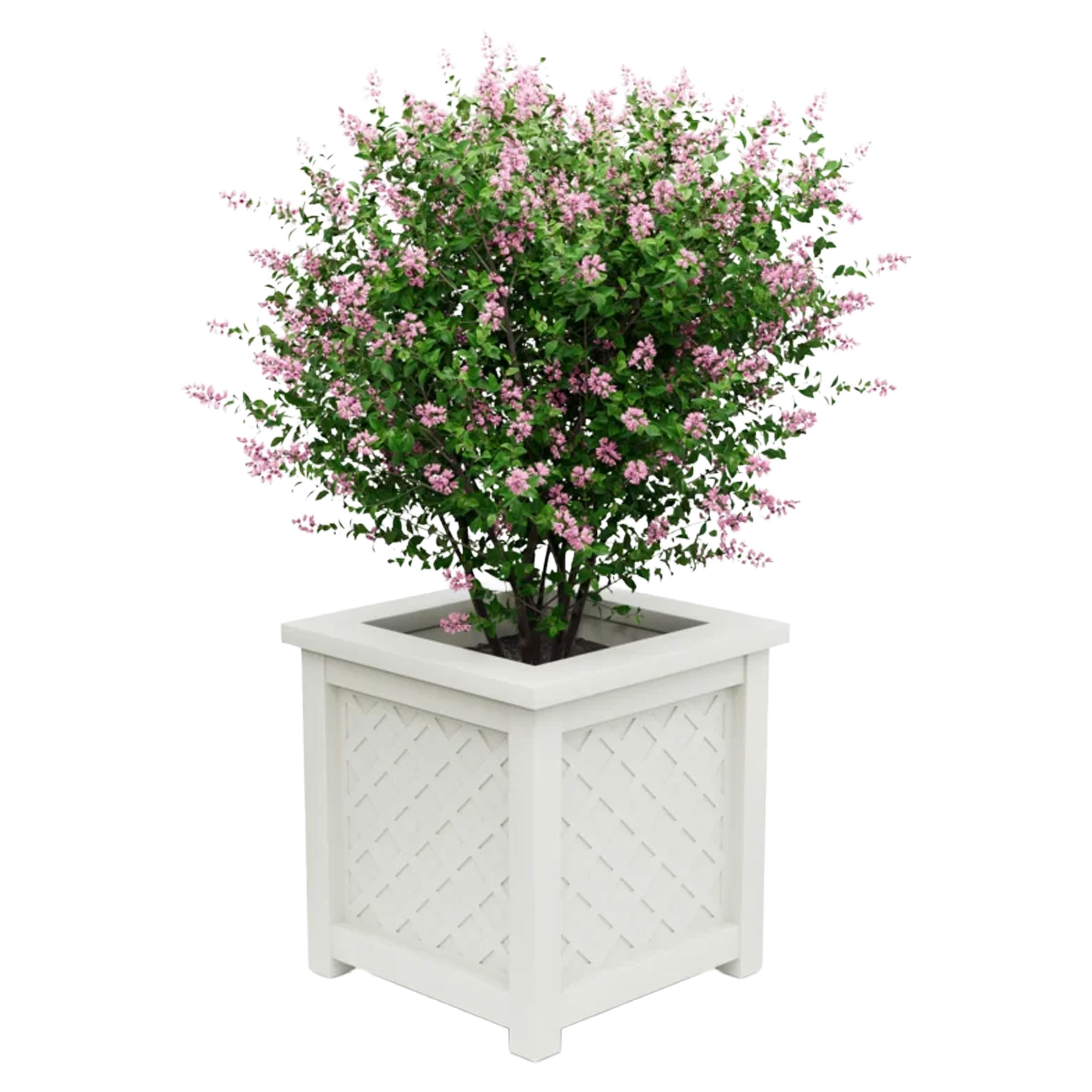 Utekrukke Metall Bloomsbury Hvit 75 cm med Dekorativ Overkant
