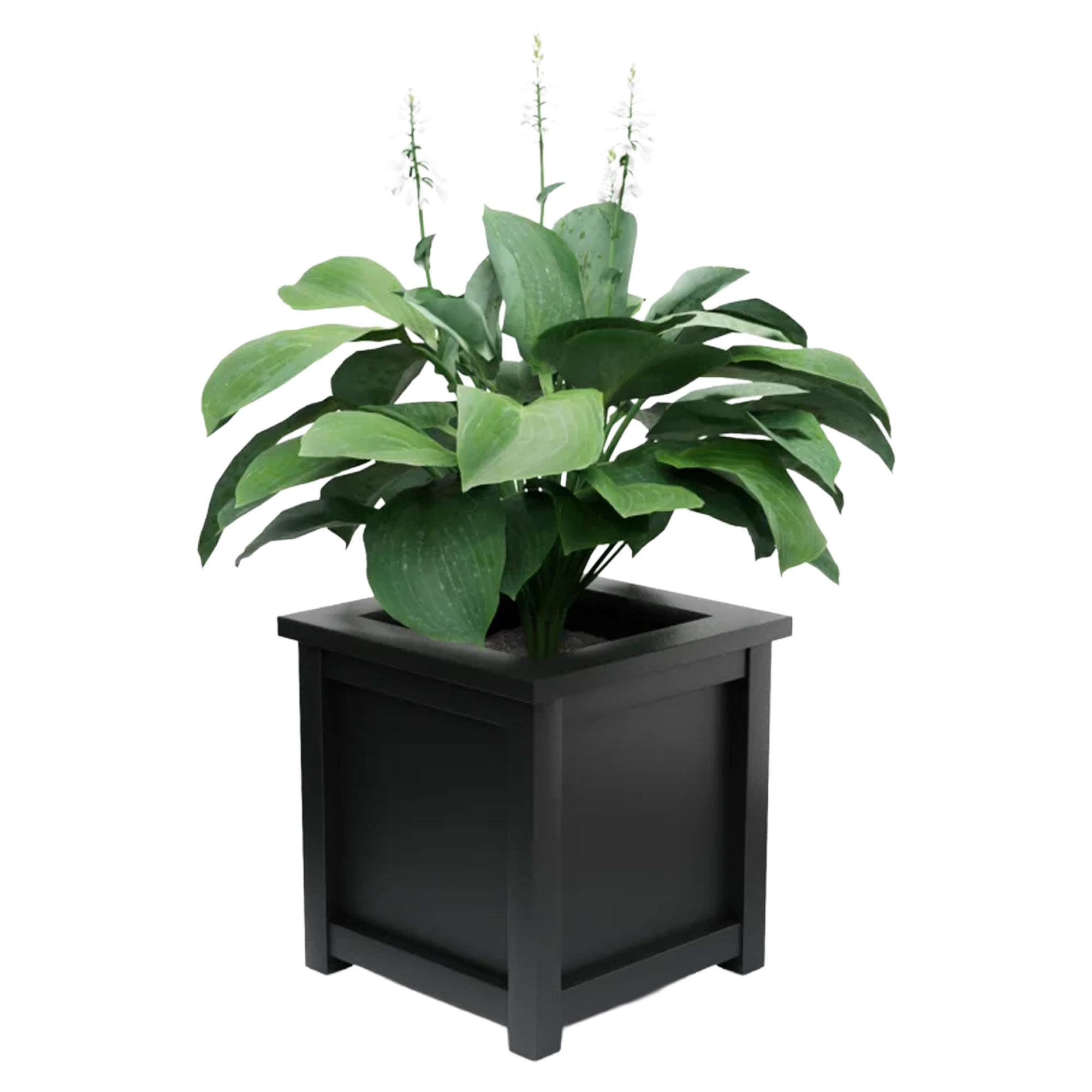 Utekrukke Metall Elmsford Sort 75 cm med Dekorativ Overkant