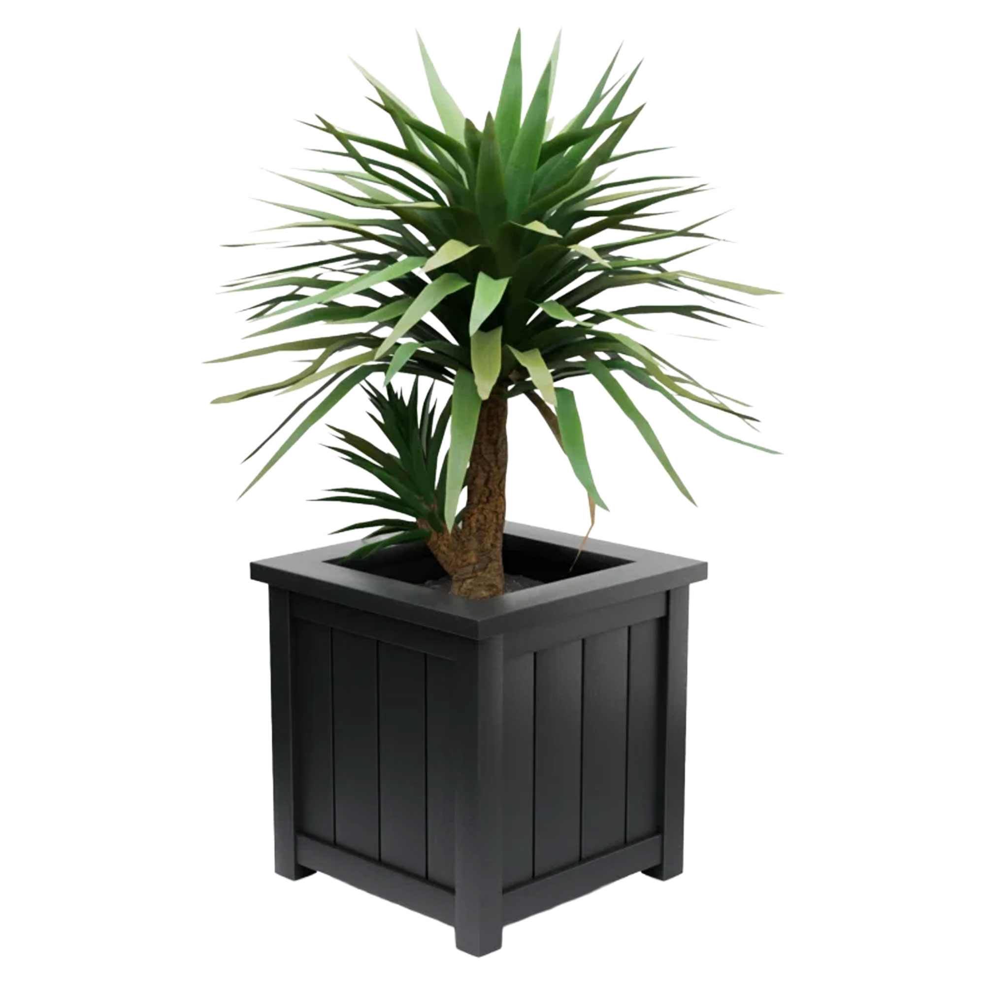 Utekrukke Metall Edenbridge Sort 75 cm med Dekorativ Overkant
