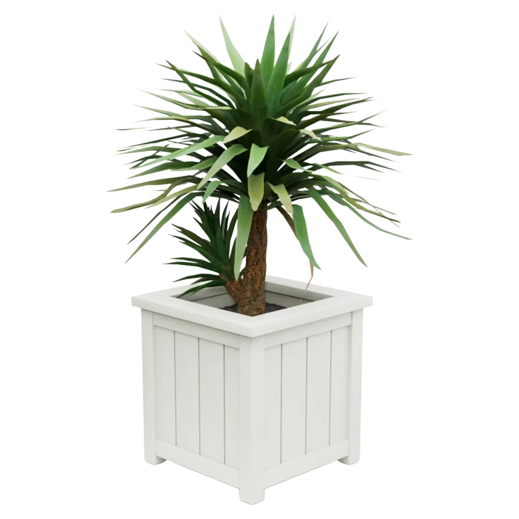 Utekrukke Metall Edenbridge Hvit 75 cm med Dekorativ Overkant