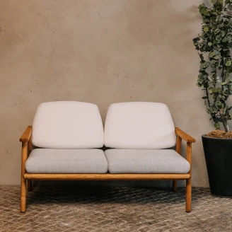 Hagesofa 2-seter <strong>Linwood</strong>  Hvit, Tre