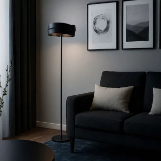 Gulvlampe <strong>Freya</strong>  Svart Matt