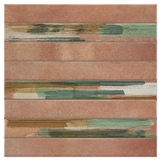 Veggflis <strong>Terrak</strong>  Rød-Børstet Matt 35x35 cm