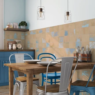 Gulvflis <strong>Taverna</strong>  Beige-Blå Matt-Rustikk 45x45 (15x15) cm