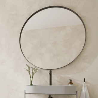 Woood Speil <strong>Doutzen</strong>  Svart Ø 80 cm