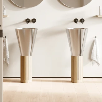 Bathco Søyleservant <strong>Malay</strong>  B Grå 40x90 cm