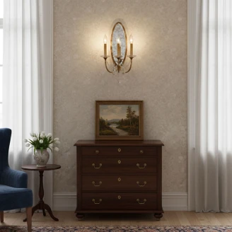 Feiss Vegglampe Trio <strong>Valentina</strong>  Oksidert Bronse