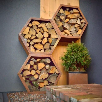 Modul brændestativ <strong>Arborox</strong>  Cortenstål 92x38x80 cm
