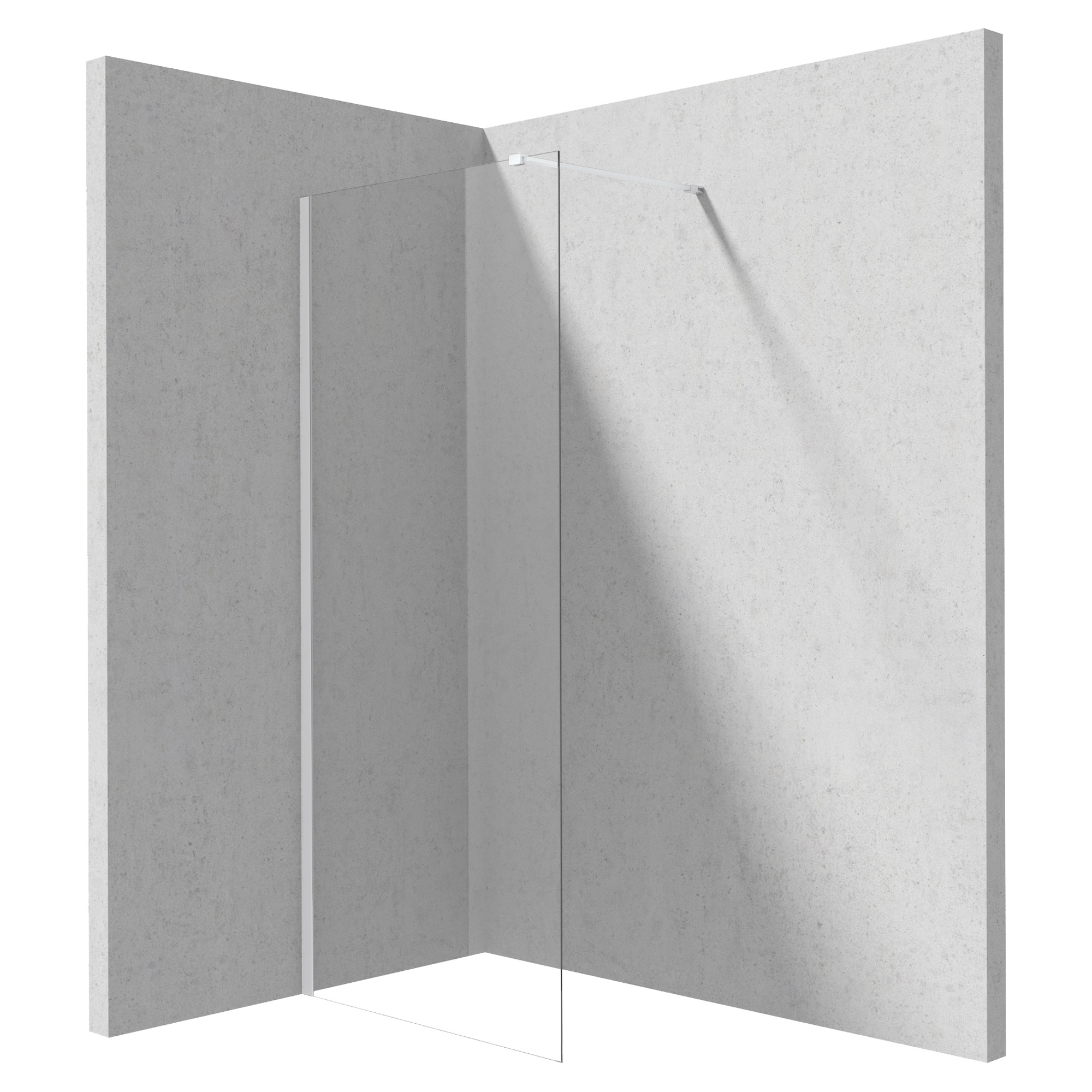 Dusjvegg Prizma Hvit 6 mm 120x195 cm