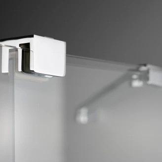 Dusjvegg Prizma Krom Blank 6 mm 80x195 cm Skyvedør