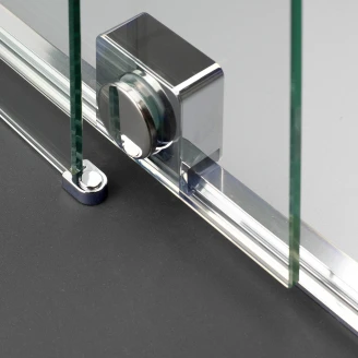 Dusjvegg Prizma Krom Blank 6 mm 90x195 cm Skyvedør