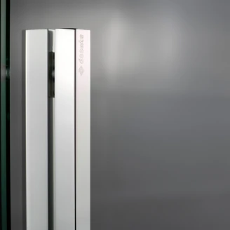 Dusjvegg Prizma Krom Blank 6 mm 140x195 cm Skyvedør