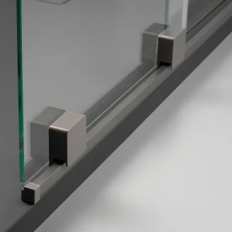 Dusjvegg Prizma Grå Titanium Matt 6 mm 80x195 cm Skyvedør