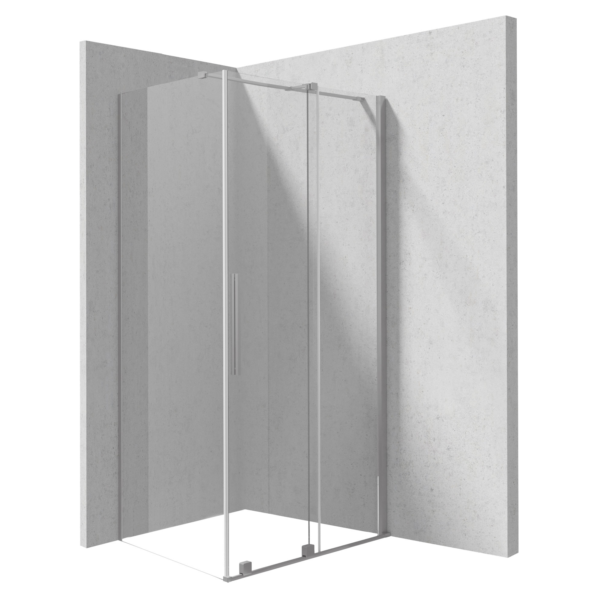 Dusjhjørne Prizma 120 + 90 cm Krom Matt