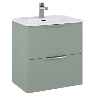 Servantskap <strong>Opus</strong>  Salviegrønn Matt 50x36 cm med Servant Hvit Blank