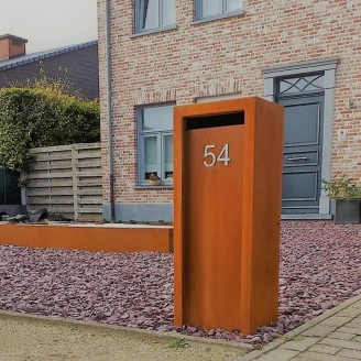 Postkasse Litrix Cortenstål 40x30x100 cm