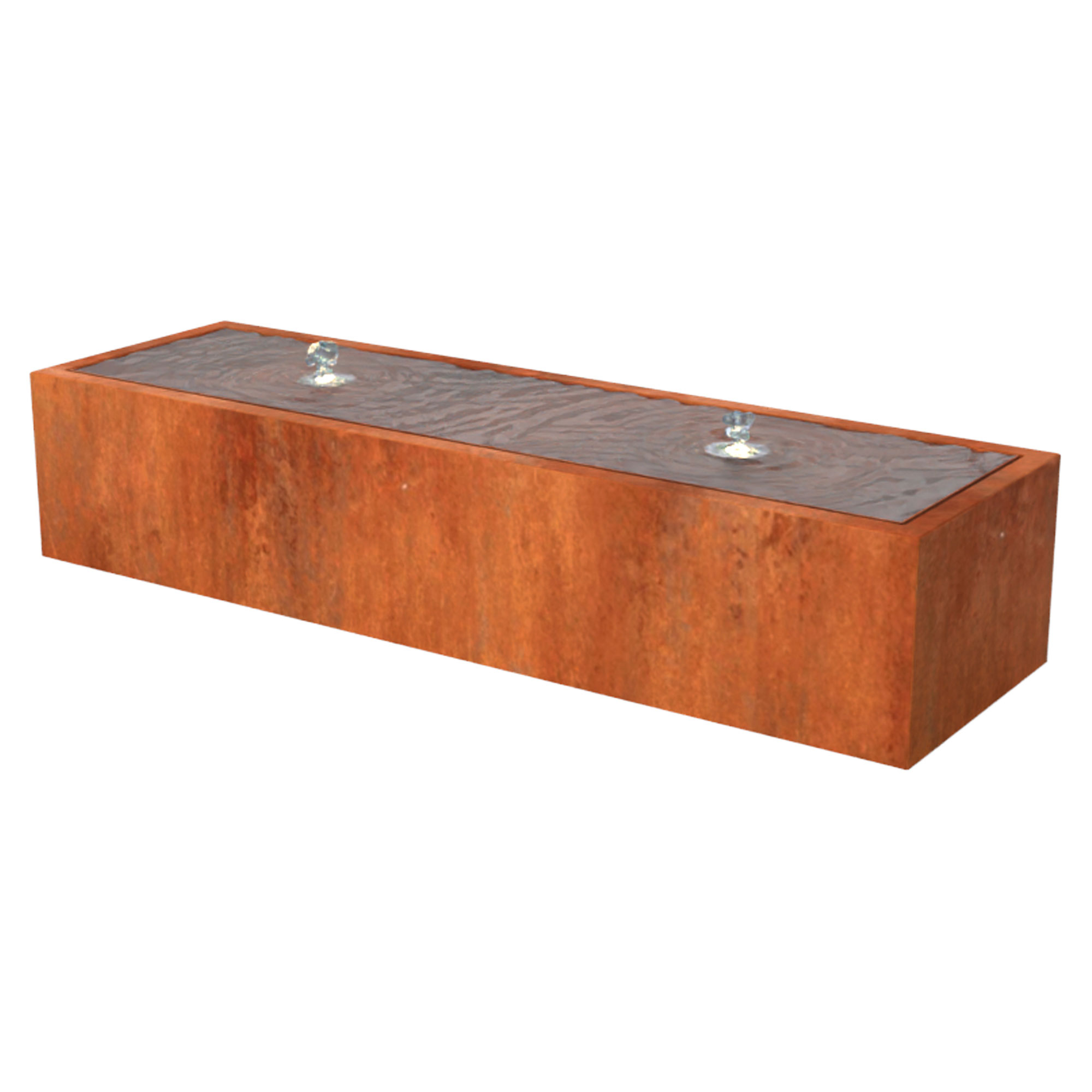 Fontene Ferrix Cortenstål 200x60x40 cm