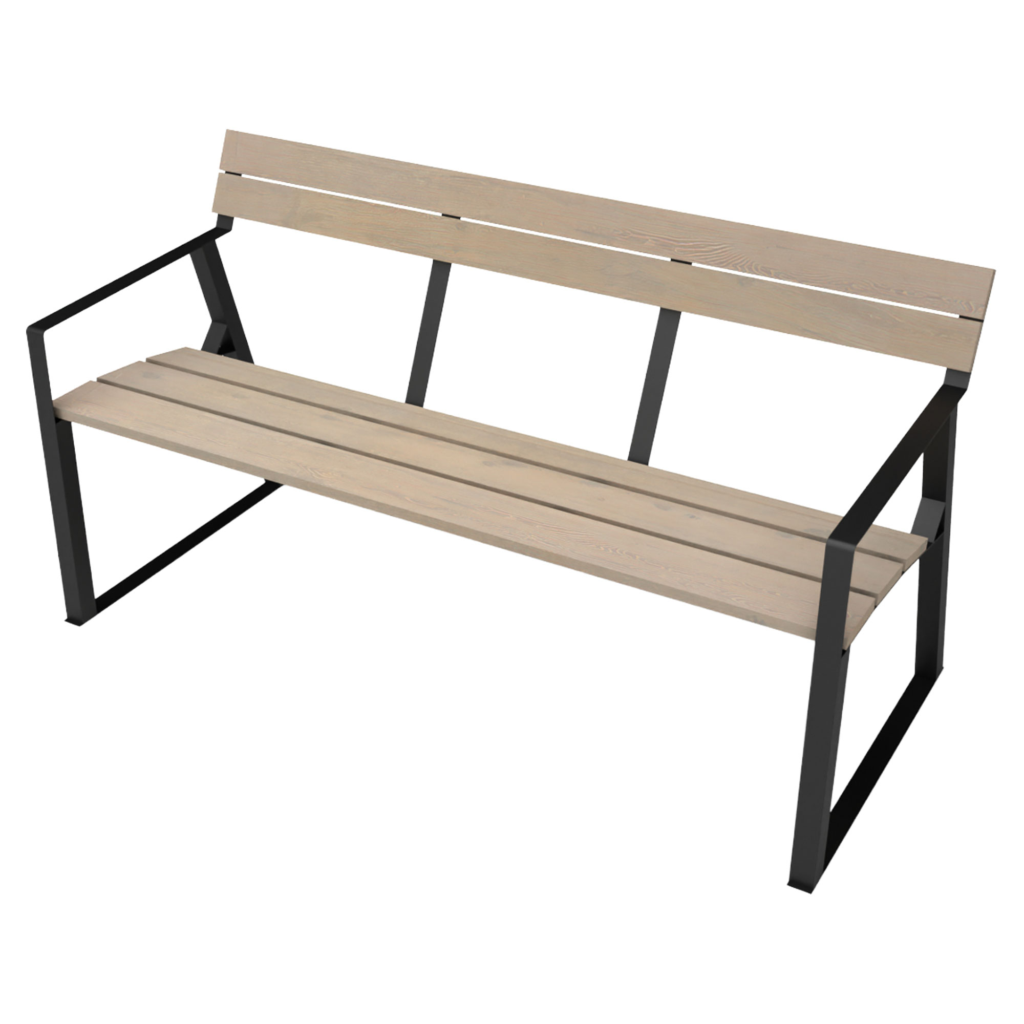 Hagebenk Sunvale Sort 150 cm
