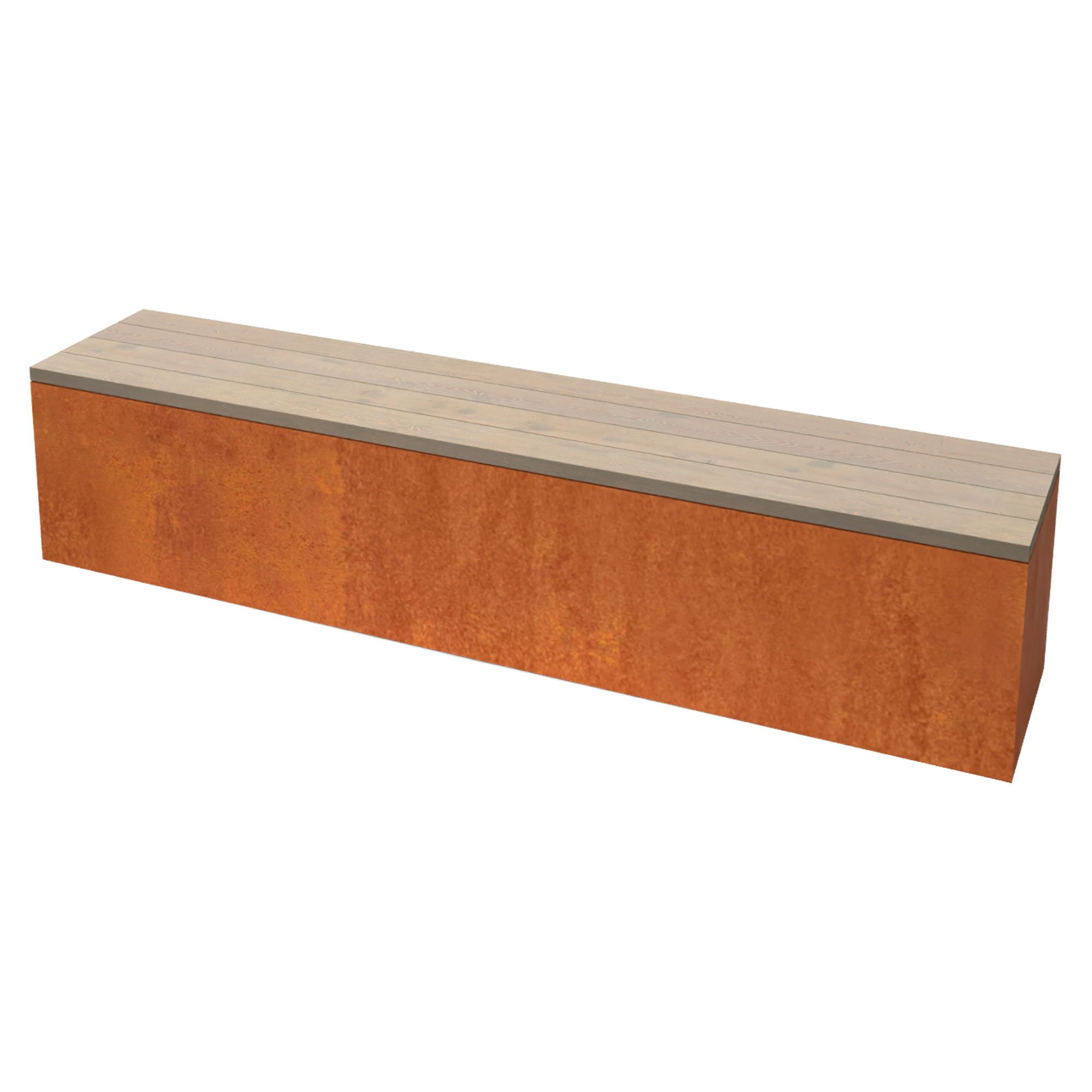 Hagebenk Modero Cortenstål 200 cm
