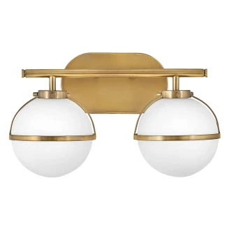 Hinkley Vegglampe Duo <strong>Hollis</strong>  Messing, Klar