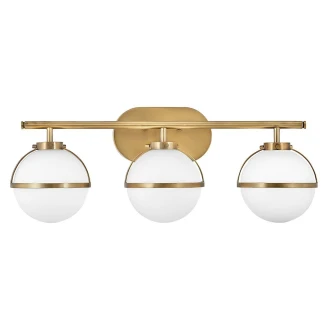 Hinkley Vegglampe Trio <strong>Hollis</strong>  Messing, Hvit
