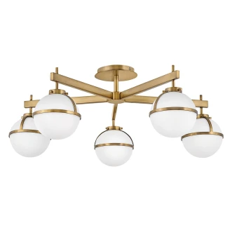 Hinkley Taklampe <strong>Hollis</strong>  Messing, Hvit