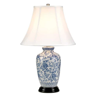 Elstead Bordlampe <strong>Blue Ginger Jar</strong>  Blå, Hvit