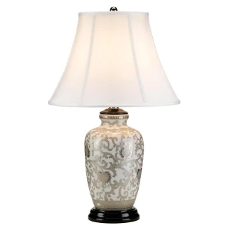 Elstead Bordlampe <strong>Silverthistle</strong>  Hvit, Sølv