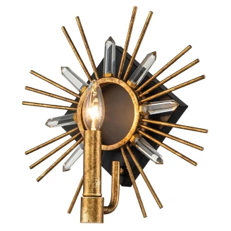 Gilded Nola Vegglampe <strong>Sun King</strong>  Gull