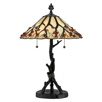 Quoizel Bordlampe <strong>Whispering</strong>  Svart, Rød
