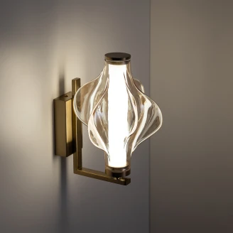 Vegglampe <strong>Edda</strong>  Messing Blank