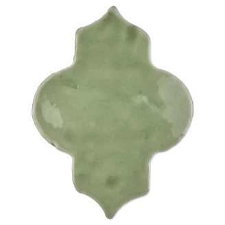 Alteret Håndlaget Veggflis <strong>Arabesque</strong>  Verde Jade Blank 12x15 cm