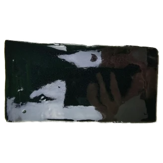 Alteret Håndlaget Veggflis <strong>Subway</strong>  Verde Oscuro Blank 8x15 cm
