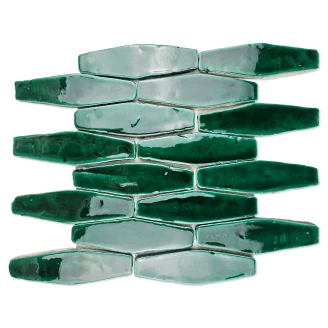 Alteret Håndlaget Mosaikk Veggflis Verona Verde Blank 26x33 (4x13) cm